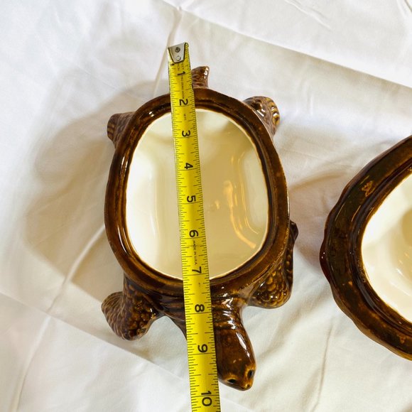 1970s Ceramic Tortoise  Turtle Art Pottery Trinket Box - Picture 5 of 8